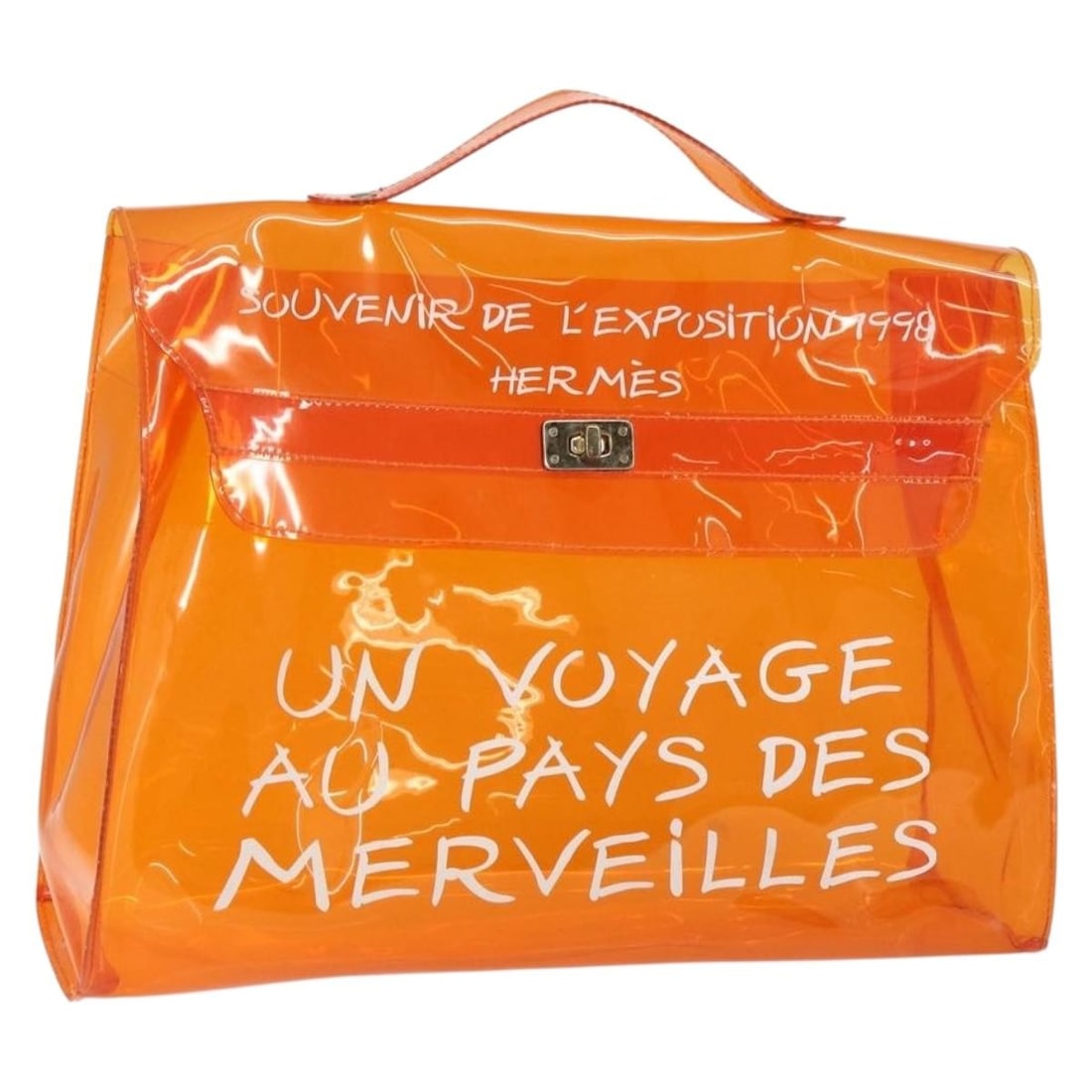 Orange Vinyl Kelly Handbag by Hermes (1 of 18)
