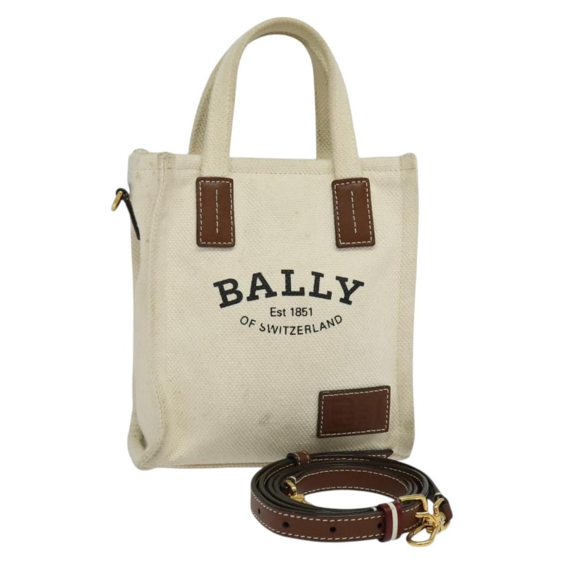 BALLY Crystalia XS Hand Bag White Gold Canvas Auth: BALLY Crystalia XS Hand Bag White Gold Canvas Auth Introducing the BALLY Crystalia XS Hand Bag, a stylish and versatile accessory crafted from durable canvas. This elegant handbag features a chic whit