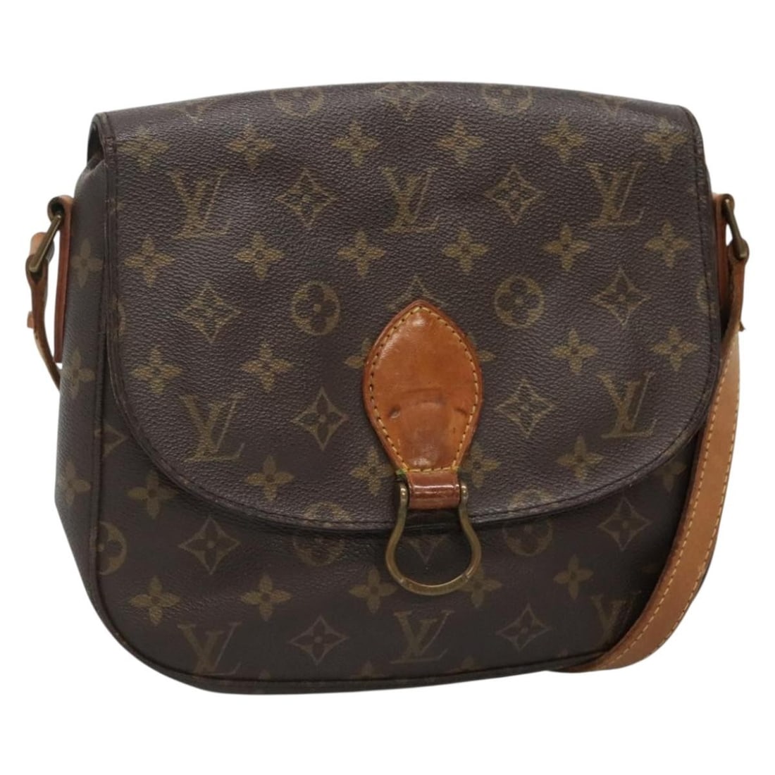Authentic Louis Vuitton Monogram Saint Cloud GM Shoulder Bag M51242: Authentic Louis Vuitton Monogram Saint Cloud GM Shoulder Bag M51242 Introducing the LOUIS VUITTON Monogram Saint Cloud GM Shoulder Bag, a classic piece that embodies luxury and style. Crafted from dur