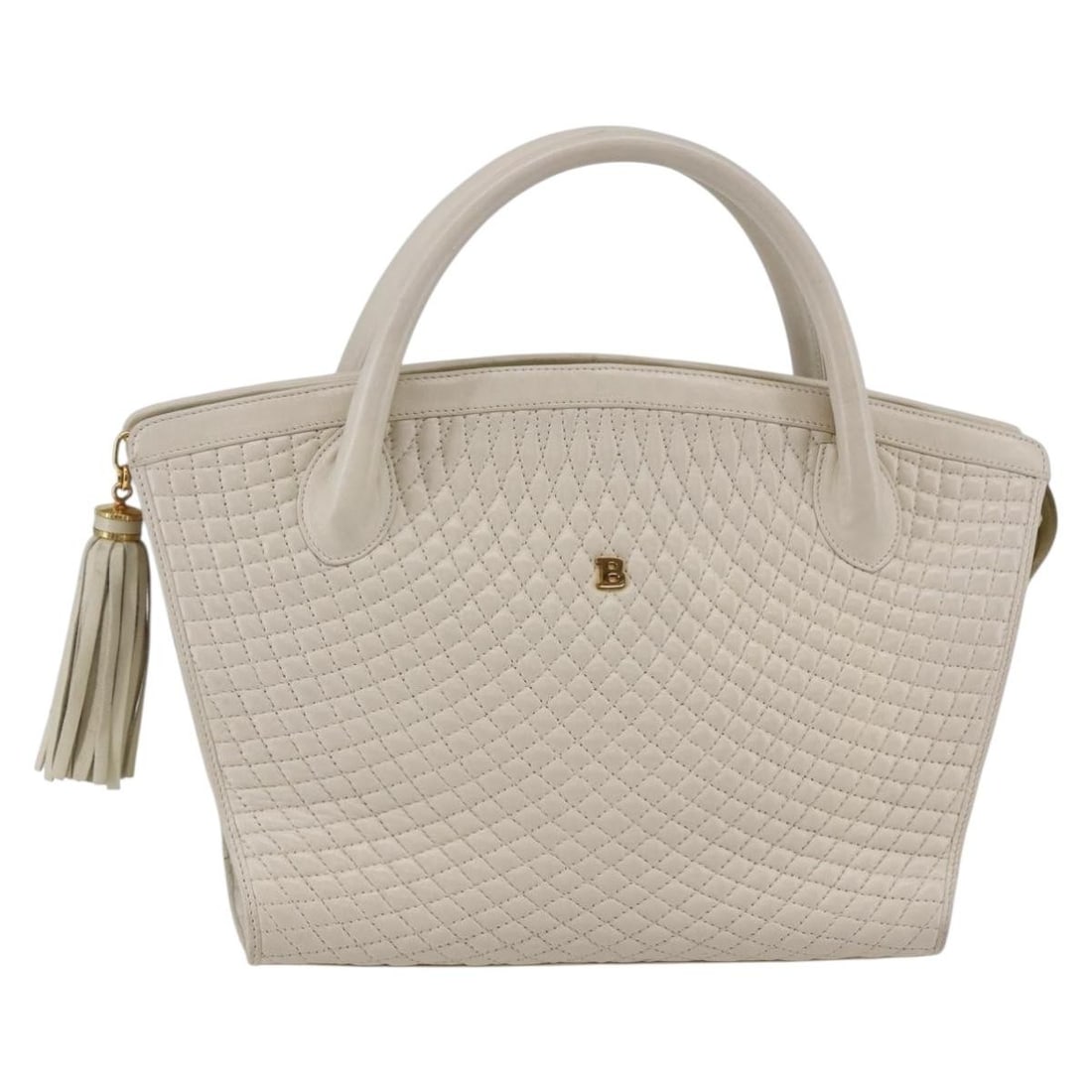 BALLY White Leather Hand Bag Made in Italy BA6841 (1 of 18)
