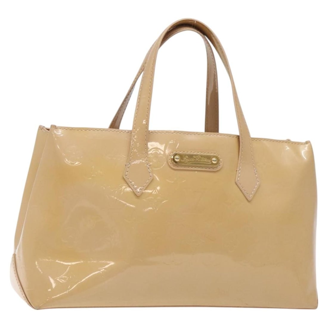 LOUIS VUITTON Monogram Vernis Wilshire PM Hand Bag Broncorail M91452 Auth (1 of 18)