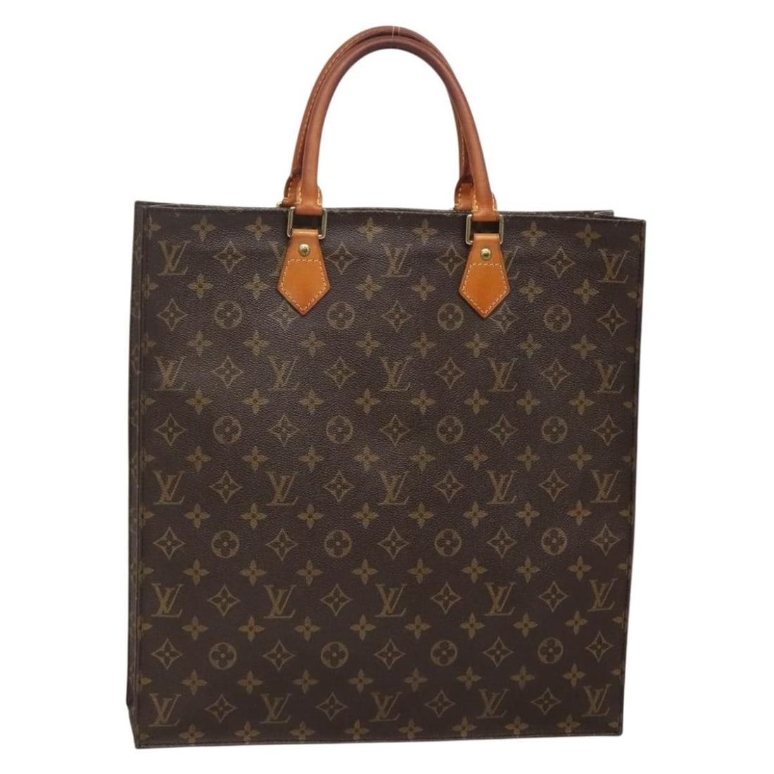 Authentic Louis Vuitton Monogram Sac Plat Hand Bag M51140 (1 of 18)