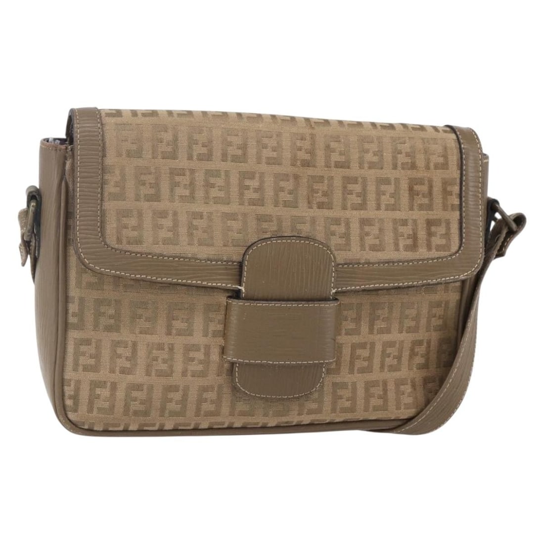 FENDI Beige Zucchino Canvas Shoulder Bag Italy Authentic: FENDI Beige Zucchino Canvas Shoulder Bag Italy Authentic This authentic FENDI Zucchino Canvas Shoulder Bag is a stylish accessory crafted in Italy. Featuring a chic beige exterior made from durable Zu