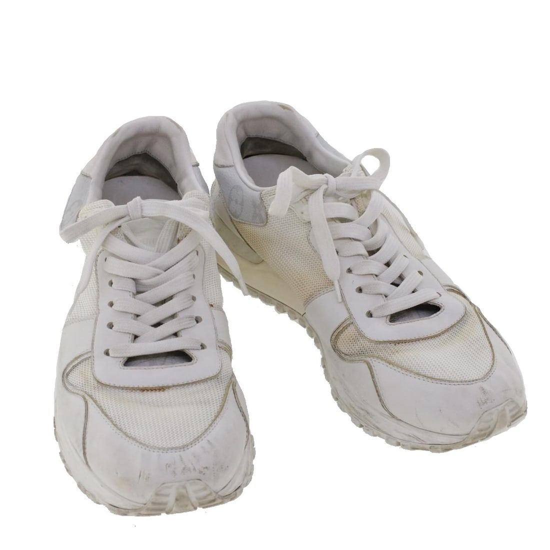 LOUIS VUITTON Monogram Runaway Sneakers White Leather Auth CA0139 (1 of 18)