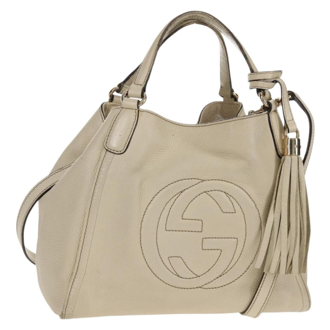 GUCCI Soho White Leather Shoulder Bag Authentic Made in Italy (1 of 18)