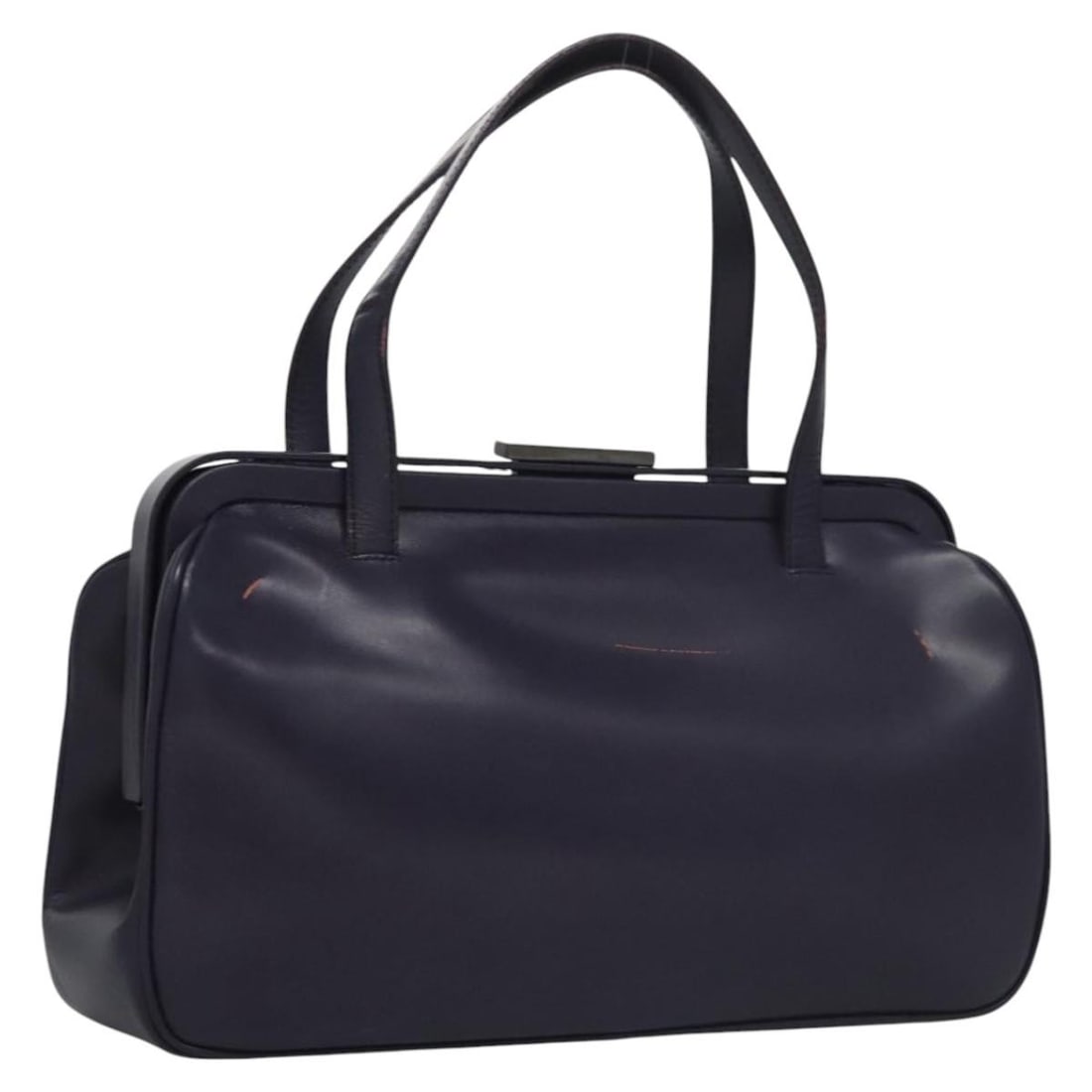 PRADA Purple Leather Hand Bag Italy Auth BD072 (1 of 18)