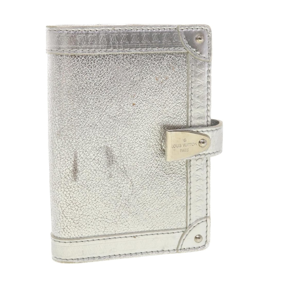LOUIS VUITTON R21032 Silver Leather Day Planner Cover Authenticated (1 of 18)