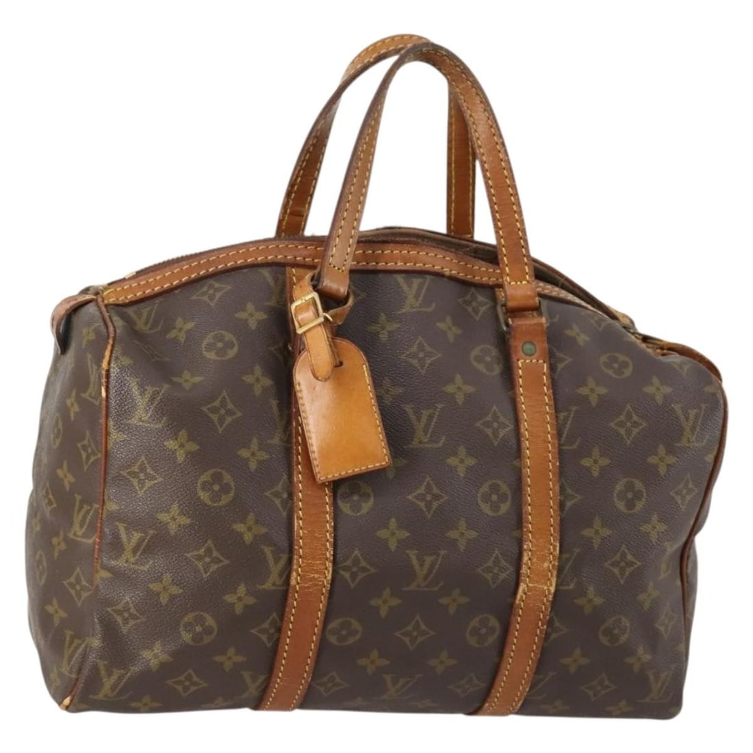 LOUIS VUITTON Monogram Sac Souple 35 Boston Bag M41626 with Name Tag: LOUIS VUITTON Monogram Sac Souple 35 Boston Bag M41626 with Name Tag This authentic Louis Vuitton Monogram Sac Souple 35 Boston Bag is a timeless piece crafted from durable monogram canvas. The bag fe