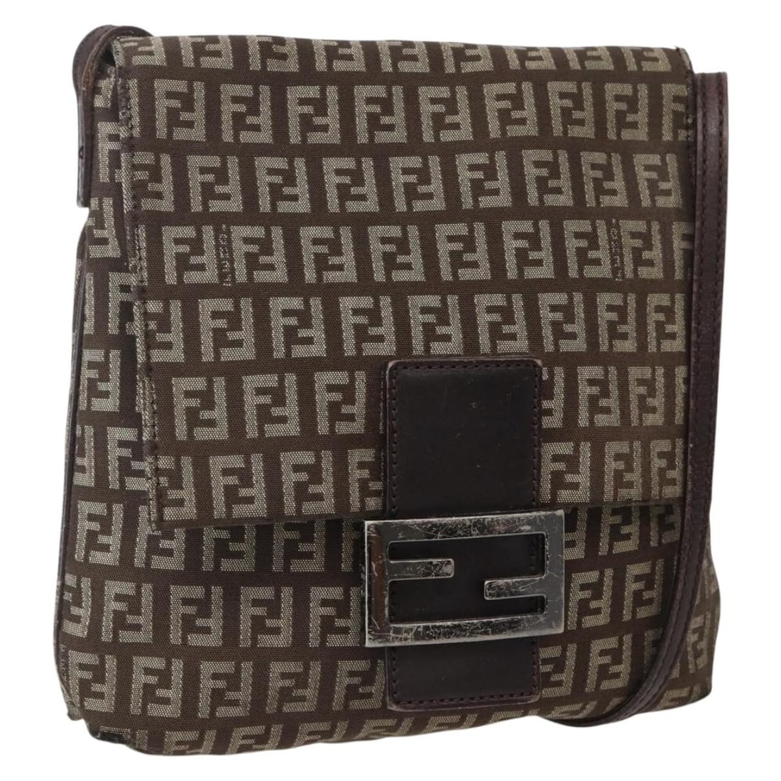 Fendi Zucchino Canvas Shoulder Bag Brown Made in Italy: Fendi Zucchino Canvas Shoulder Bag Brown Made in Italy This Fendi Zucchino Canvas Shoulder Bag is a stylish accessory that combines elegance with practicality. Crafted from durable canvas, it features