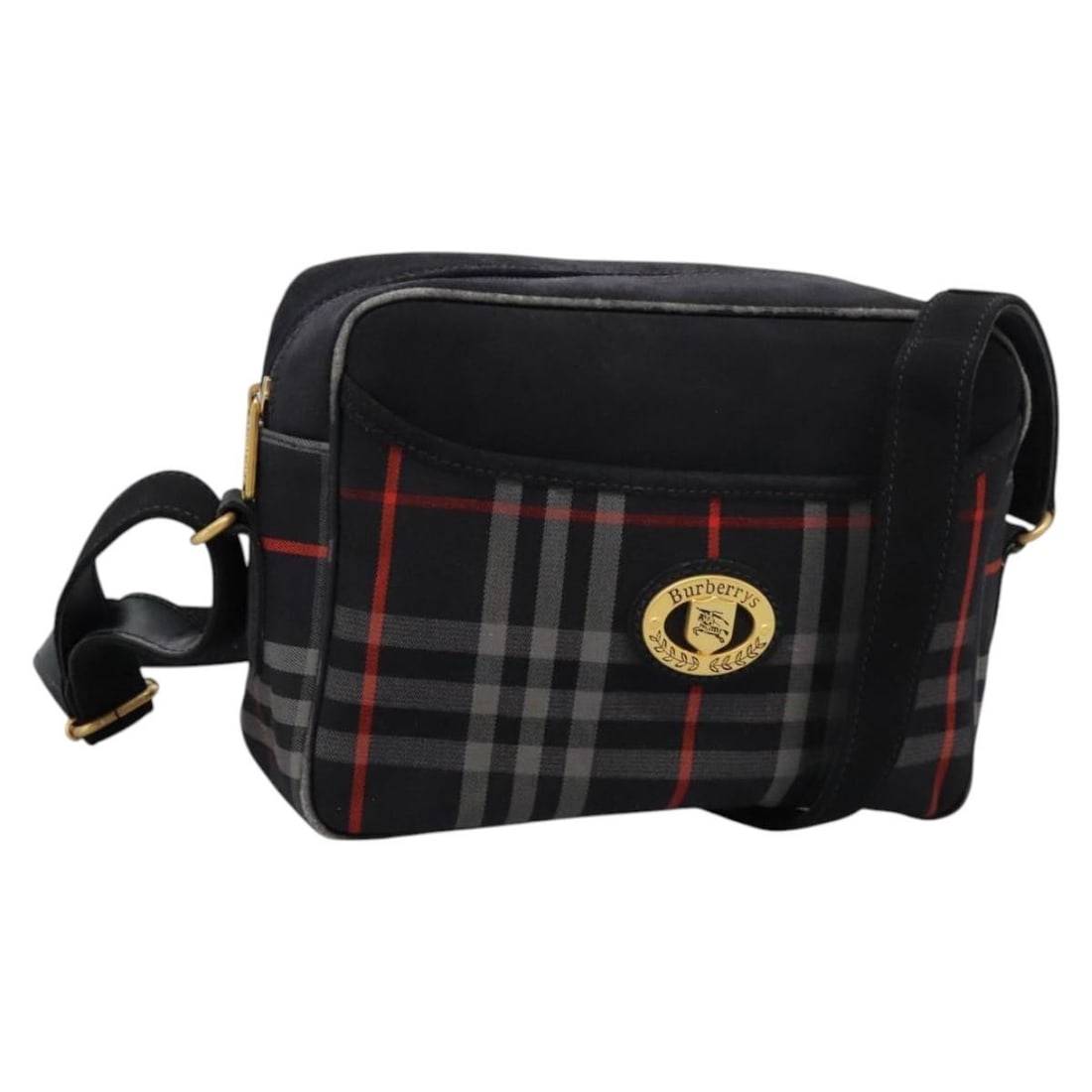 Burberrys Nova Check Navy Gold Canvas Shoulder Bag Italy: Burberrys Nova Check Navy Gold Canvas Shoulder Bag Italy This Burberrys Nova Check Shoulder Bag combines classic style with functional design. Crafted from durable canvas, this shoulder bag features a