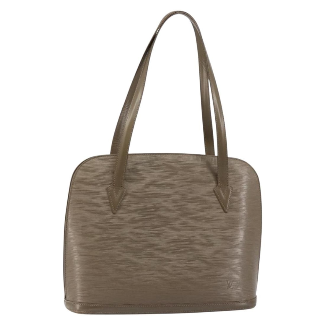 LOUIS VUITTON Epi Lussac Shoulder Bag Gray Pepper M5228C Auth (1 of 18)