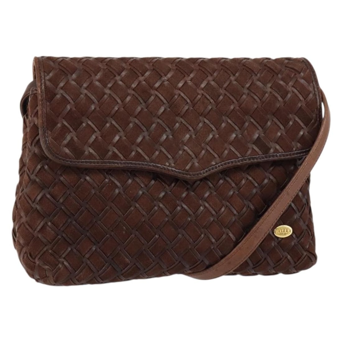 BALLY Leather Shoulder Bag Brown Gold Authentic BA7025: BALLY Leather Shoulder Bag Brown Gold Authentic BA7025 This BALLY shoulder bag is a stylish accessory made in Italy, featuring a rich brown leather exterior with gold accents. The bag is designed for