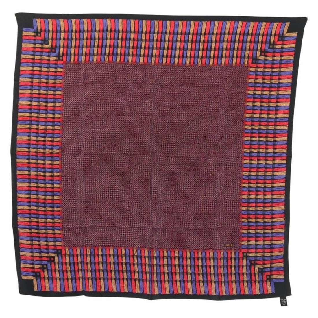 Authentic CHANEL Silk Scarf in Vibrant Purple Made in Italy (1 of 14)