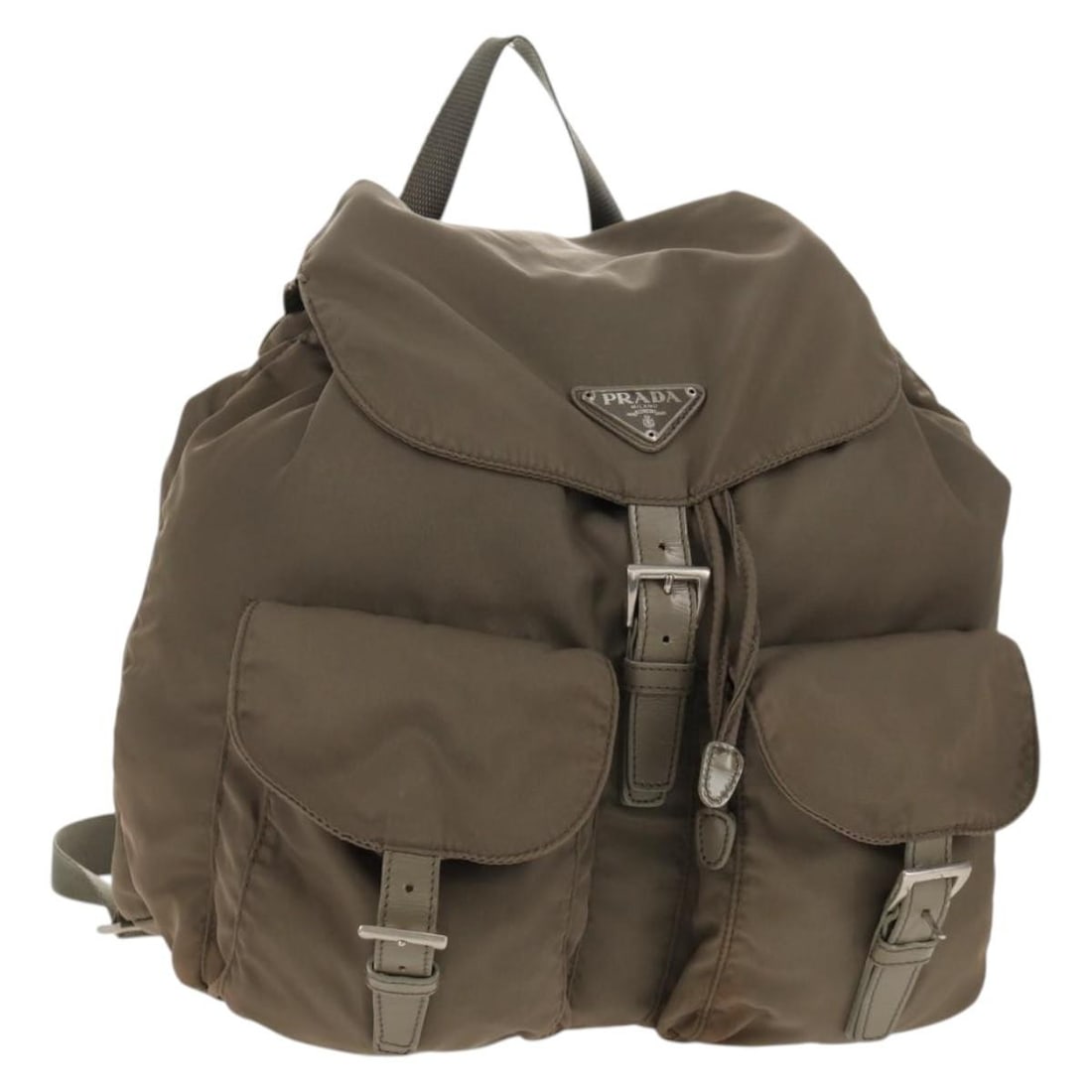 PRADA Gray Silver Nylon Backpack Auth Italy 145848 (1 of 18)