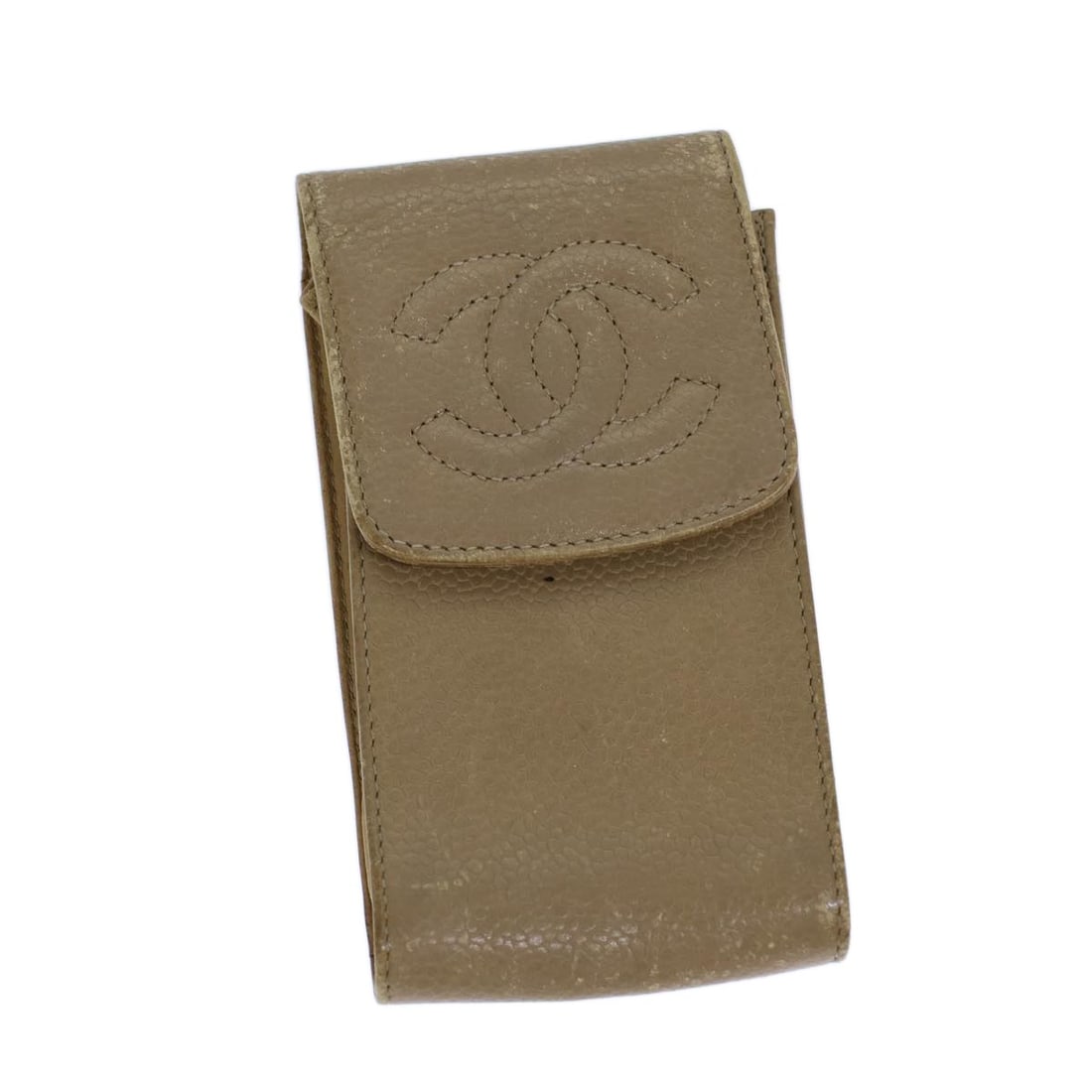 CHANEL Coco Mark Pen Case Beige Grained Calfskin Authentic France: CHANEL Coco Mark Pen Case Beige Grained Calfskin Authentic France This CHANEL COCO Mark Pen Case is crafted from luxurious grained calfskin leather in a sophisticated beige hue. Perfect for storing yo