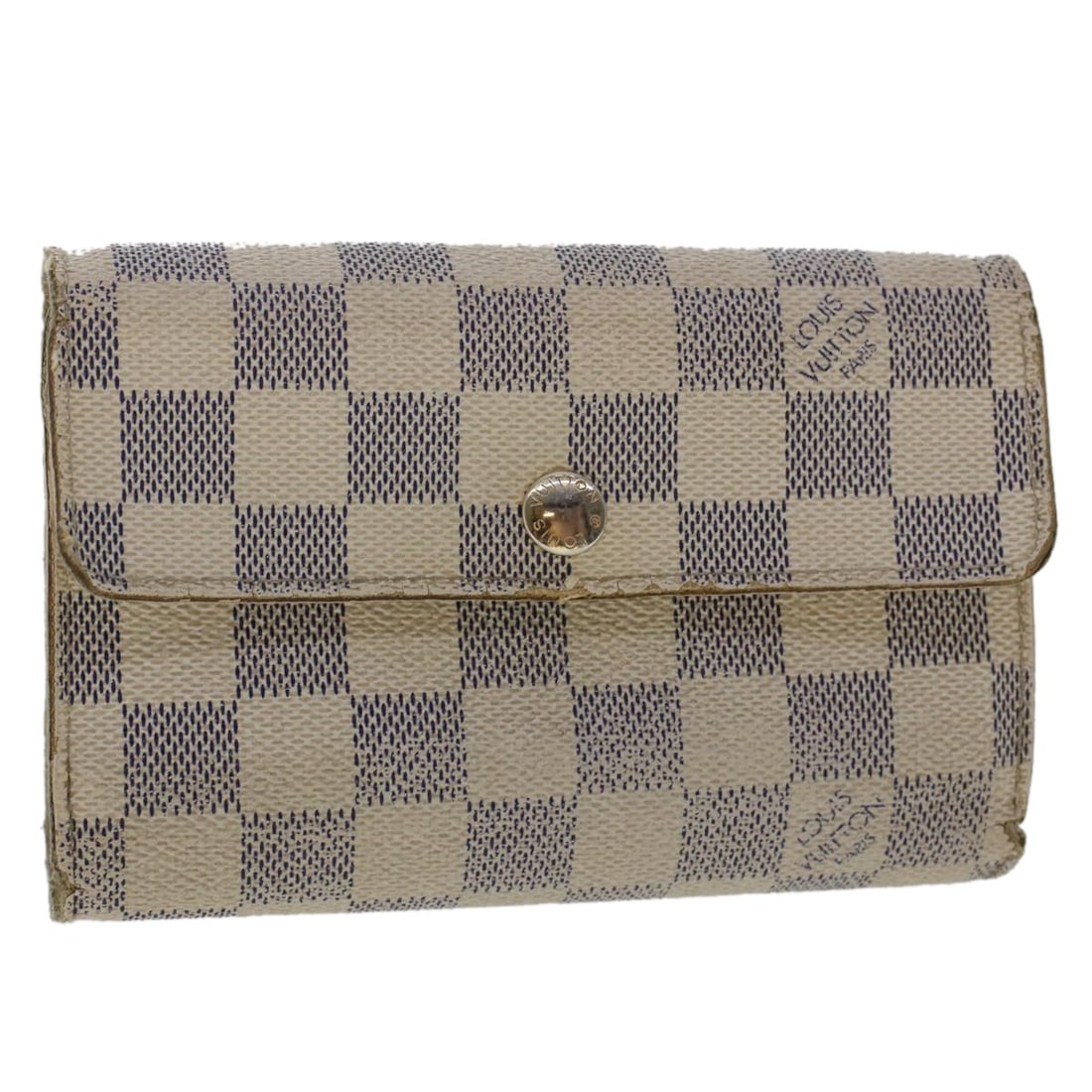 LOUIS VUITTON Damier Azur Portefeuille Alexandra Wallet N63068 Auth France: LOUIS VUITTON Damier Azur Portefeuille Alexandra Wallet N63068 Auth France The LOUIS VUITTON Damier Azur Portefeuille Alexandra Wallet is a stylish accessory crafted from durable Damier Azur Canvas. T