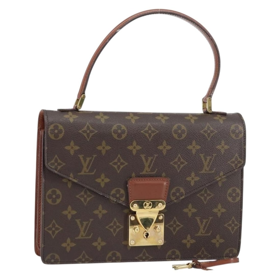 LOUIS VUITTON Monogram Concorde Hand Bag M51190 Auth France: LOUIS VUITTON Monogram Concorde Hand Bag M51190 Auth France This LOUIS VUITTON Monogram Concorde Hand Bag (Model: M51190) is an iconic piece crafted from durable monogram canvas, showcasing the brand'