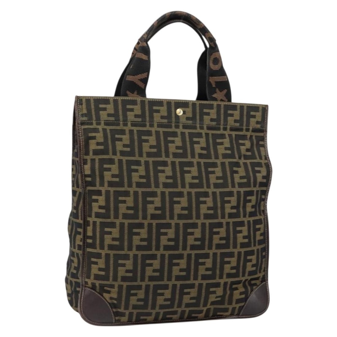 FENDI Zucca Canvas Hand Bag Black Brown Made in Italy (1 of 18)