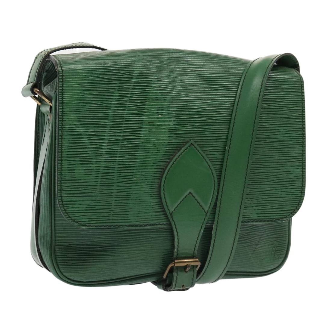 LOUIS VUITTON Epi Cartouchiere MM Green Shoulder Bag M52244 Auth (1 of 18)