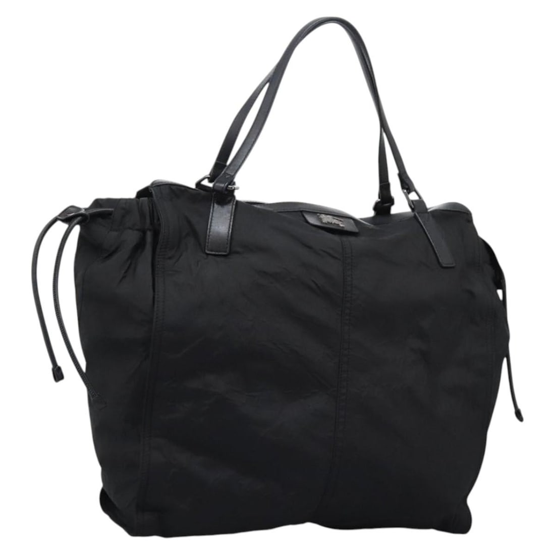 Burberry Black Nylon Tote with Nova Check Silver Accents (1 of 18)