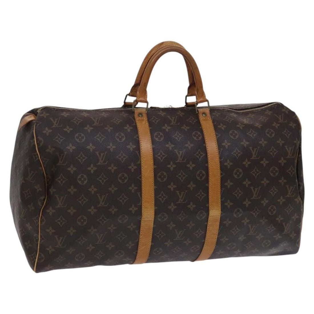 LOUIS VUITTON Monogram Keepall 55 M41424 Boston Bag Made in France: LOUIS VUITTON Monogram Keepall 55 M41424 Boston Bag Made in France This authentic LOUIS VUITTON Monogram Keepall 55 Boston Bag is a timeless travel essential, crafted from durable Monogram Canvas. Mad