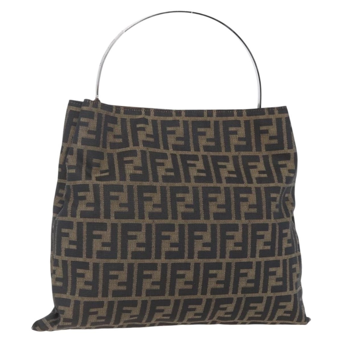 FENDI Zucca Canvas Hand Bag Black Brown Made in Italy: FENDI Zucca Canvas Hand Bag Black Brown Made in Italy Introducing the FENDI Zucca Canvas Hand Bag, a stylish and iconic accessory crafted in Italy. This hand bag features a chic combination of black a