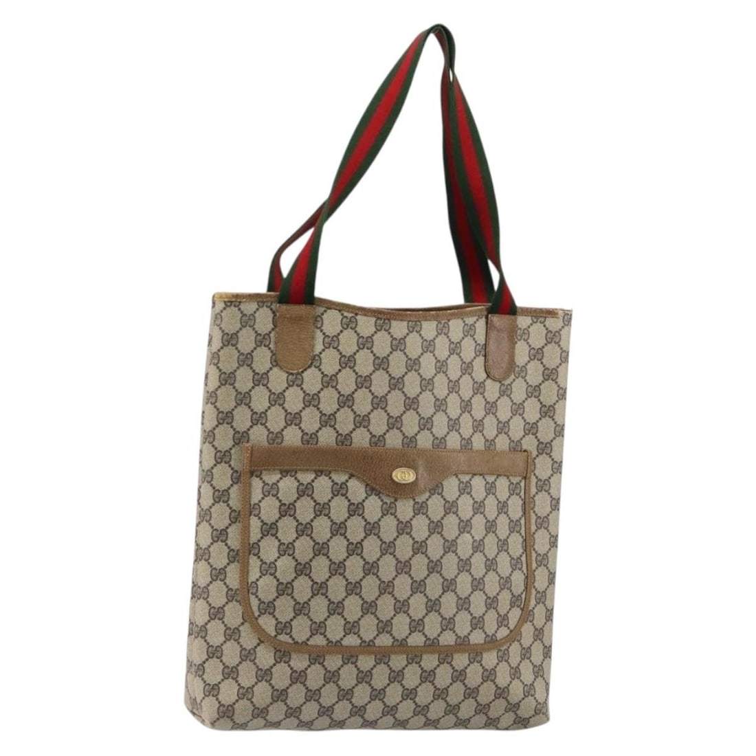 GUCCI GG Supreme Web Sherry Tote Bag Beige Gold PVC 53 02 2140 Auth: GUCCI GG Supreme Web Sherry Tote Bag Beige Gold PVC 53 02 2140 Auth This authentic GUCCI GG Supreme Web Sherry Line Tote Bag is crafted in Italy from durable PVC leather in a sophisticated beige and g