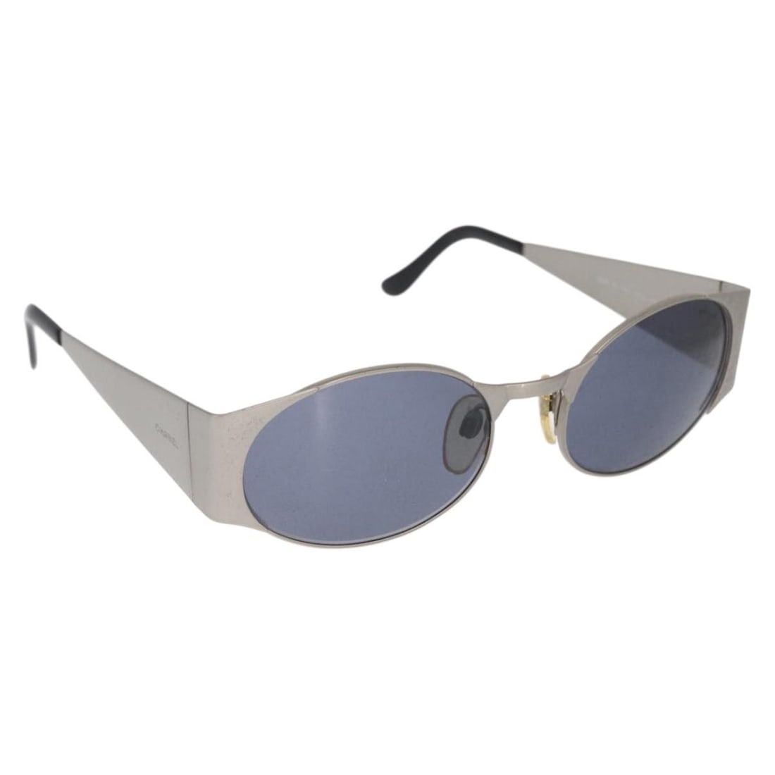 Silver Metal Chanel Sunglasses with CC Logo and Case (1 of 15)