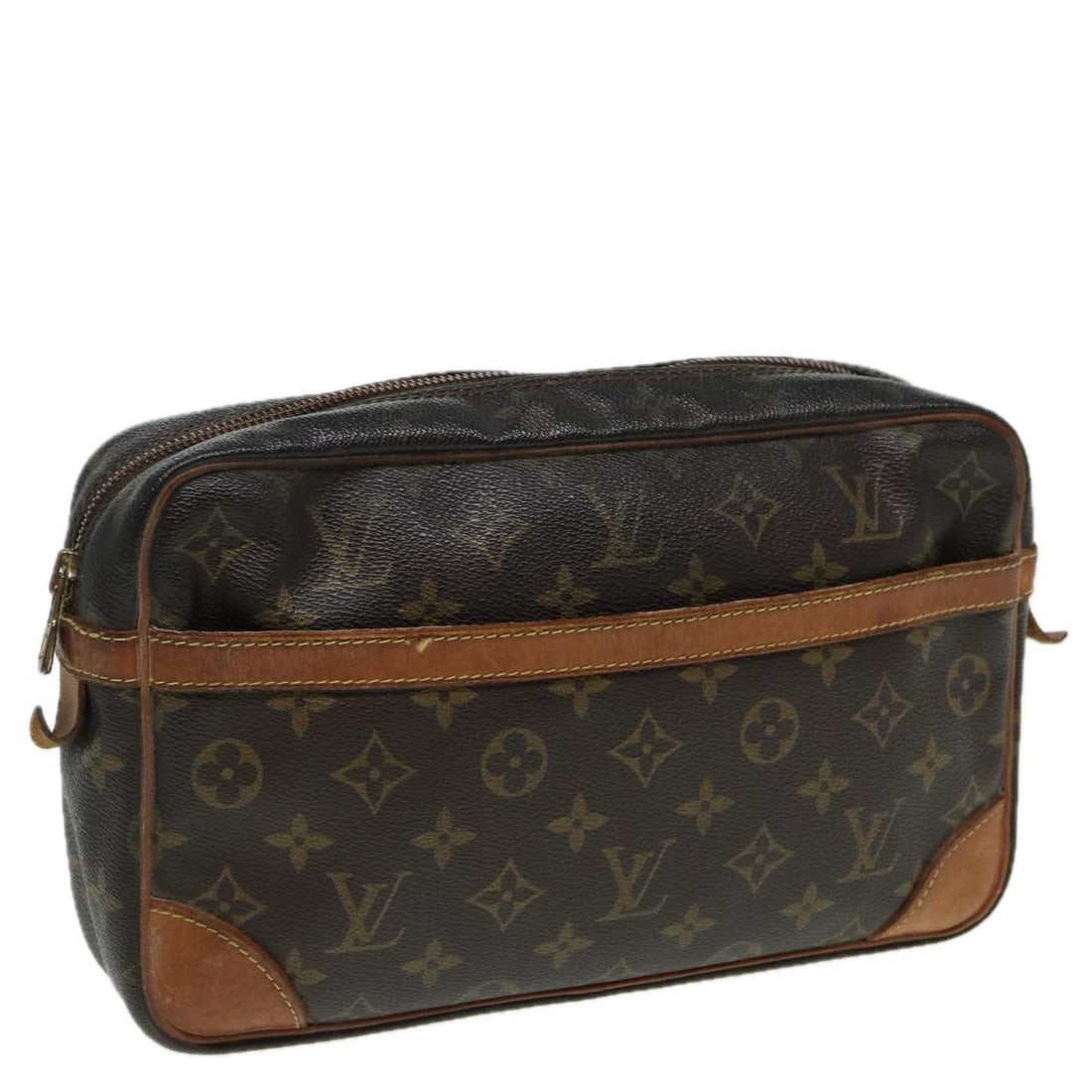 LOUIS VUITTON Monogram Compiegne 28 Clutch Bag M51845 France Auth: LOUIS VUITTON Monogram Compiegne 28 Clutch Bag M51845 France Auth This Louis Vuitton Monogram Compiegne 28 Clutch Bag (M51845) is a stylish accessory crafted from signature Monogram Canvas, featuring