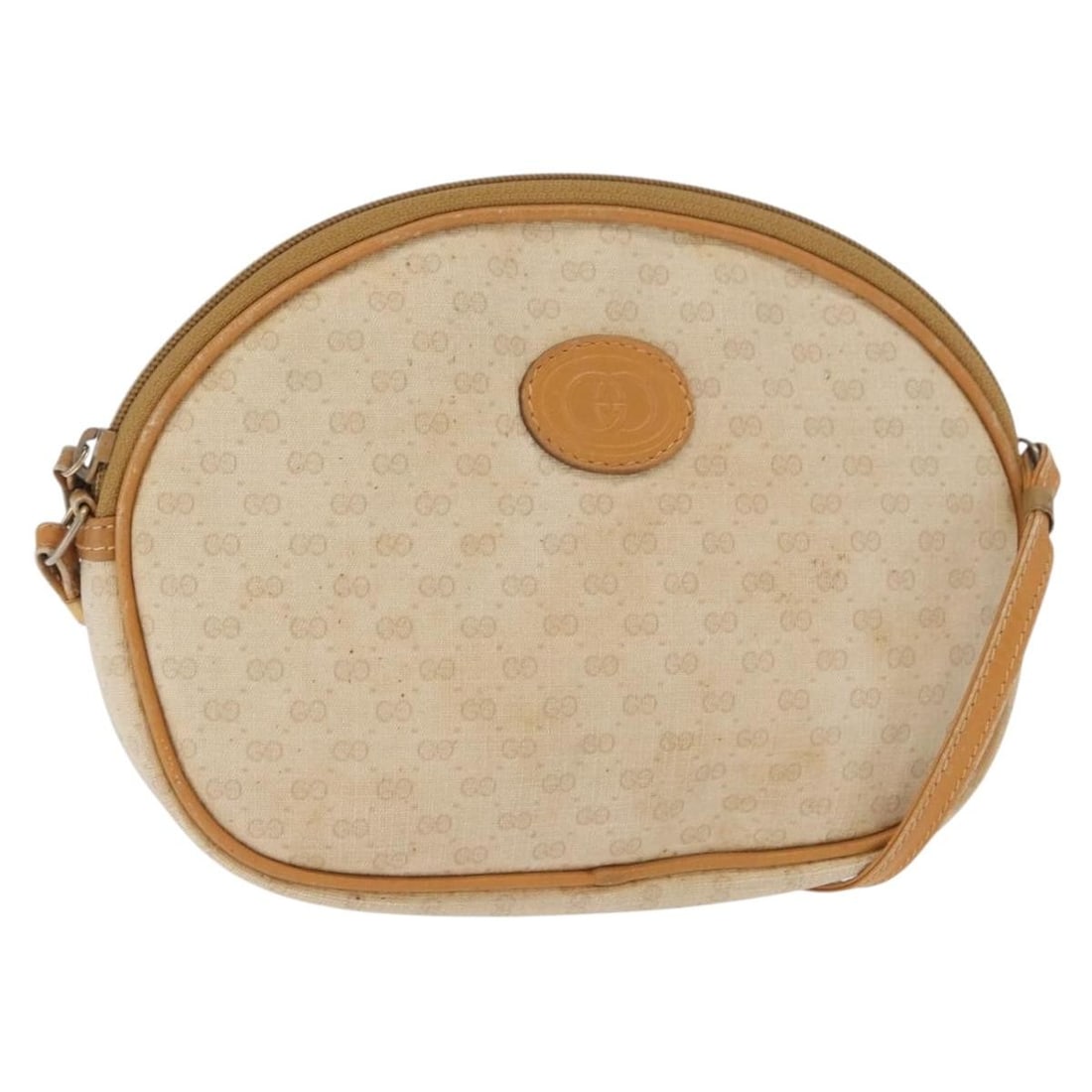 Gucci Micro GG Supreme Cream Gold PVC Leather Shoulder Bag Italy: Gucci Micro GG Supreme Cream Gold PVC Leather Shoulder Bag Italy This GUCCI Micro GG Supreme shoulder bag features a cream and gold color scheme and is crafted from PVC leather with micro small GG can
