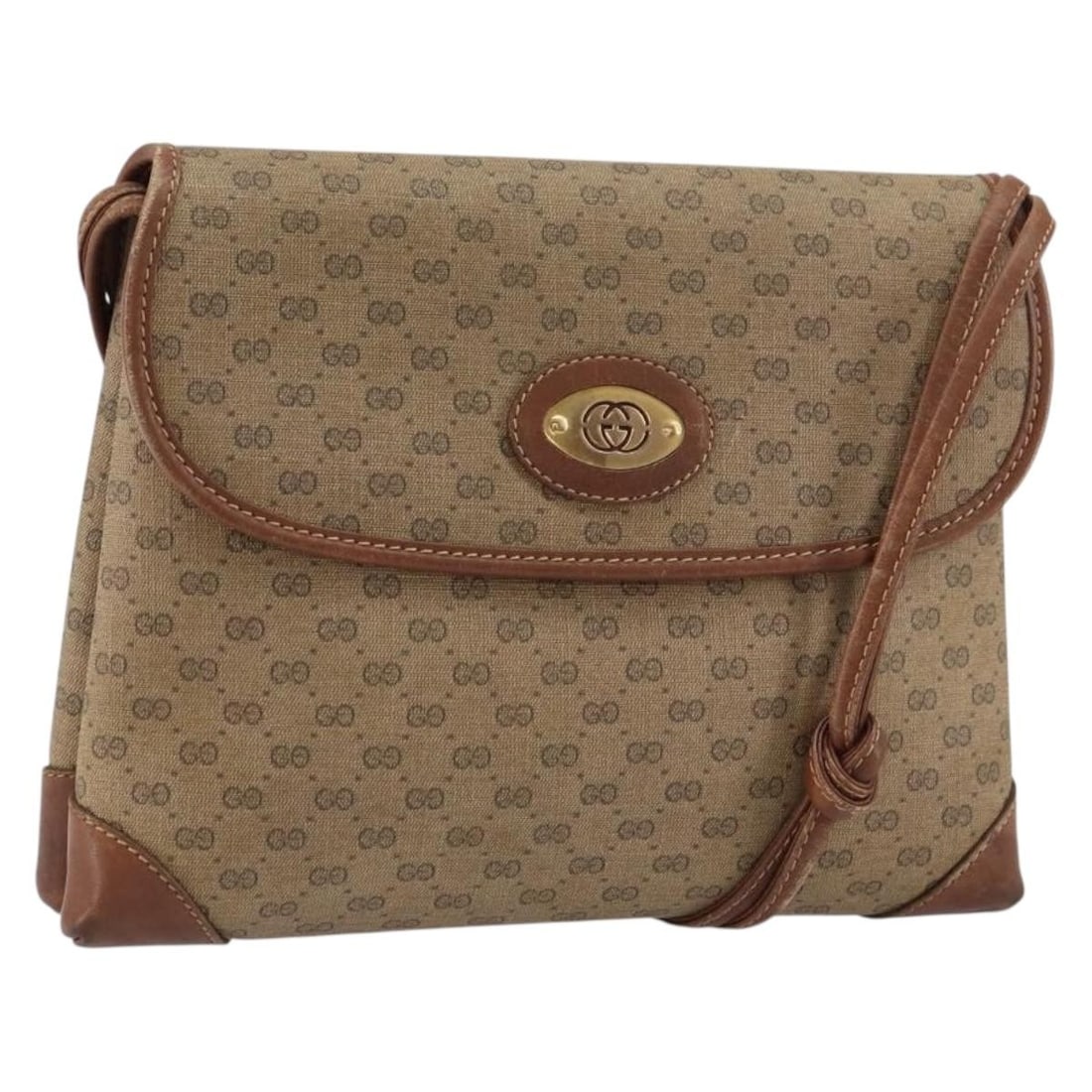 GUCCI Micro GG Supreme Beige Gold Shoulder Bag PVC 007 92 5548 Auth: GUCCI Micro GG Supreme Beige Gold Shoulder Bag PVC 007 92 5548 Auth This authentic GUCCI Micro GG Supreme Shoulder Bag is a stylish accessory crafted from durable PVC leather. The bag features a chic