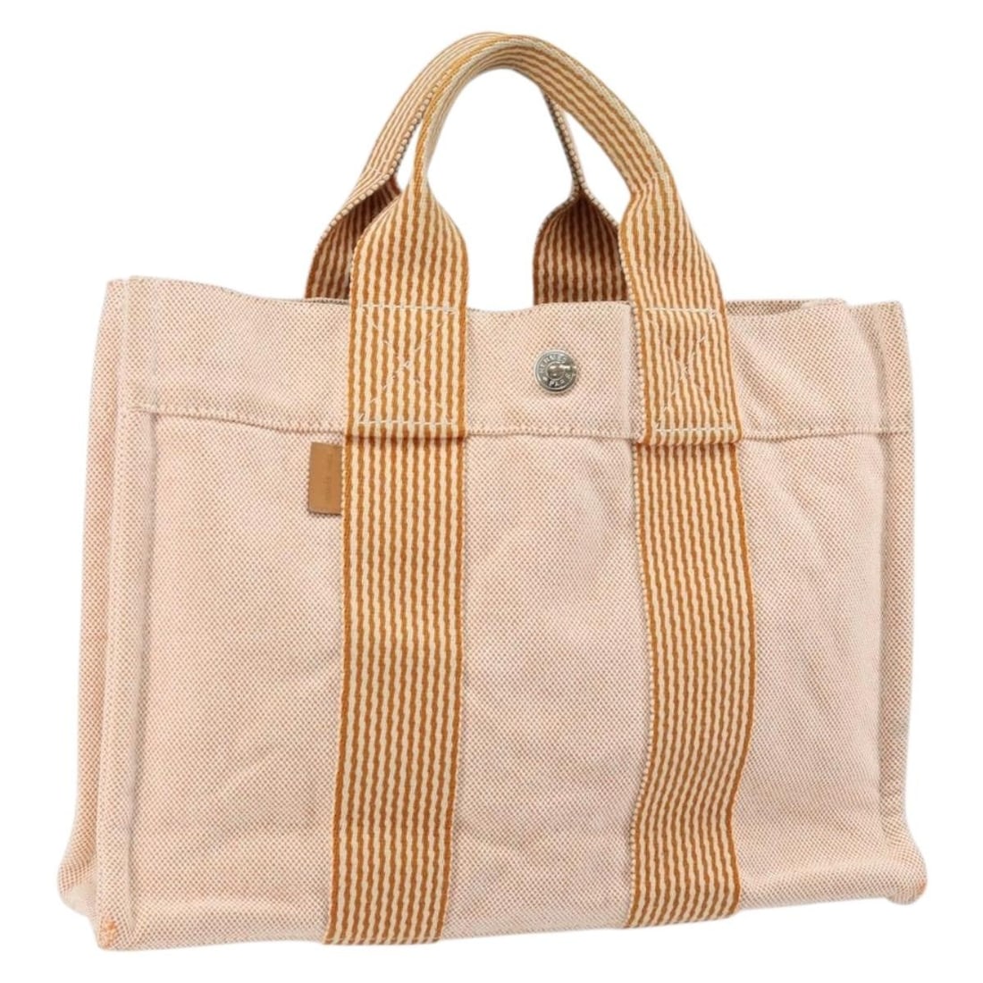 HERMES Fourre Tout PM Hand Bag Orange Canvas Auth ATE-A (1 of 18)