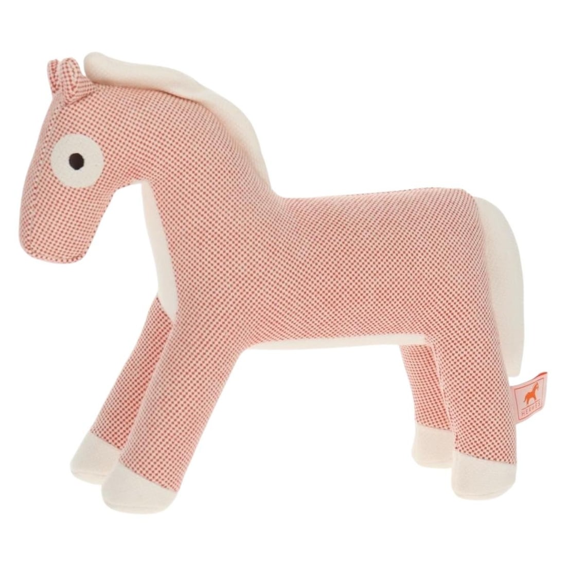 HERMES Cheval Honore Orange Cotton Stuffed Dog with Box (1 of 15)