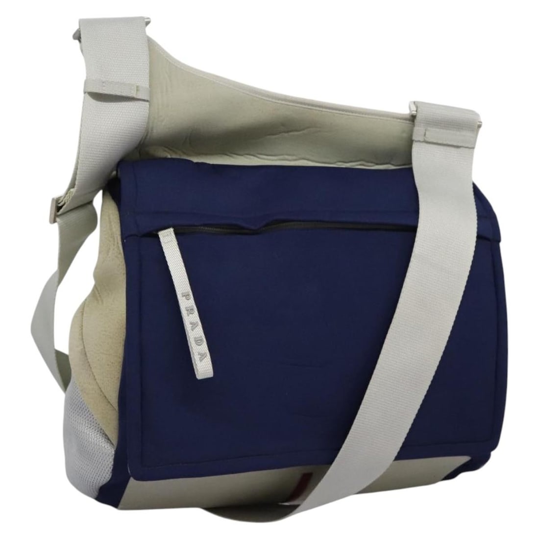 PRADA Blue Nylon Shoulder Bag with Adjustable Strap Made in Italy: PRADA Blue Nylon Shoulder Bag with Adjustable Strap Made in Italy This authentic PRADA Sports Shoulder Bag is crafted from durable nylon in a stylish blue color. Designed for practicality, it features