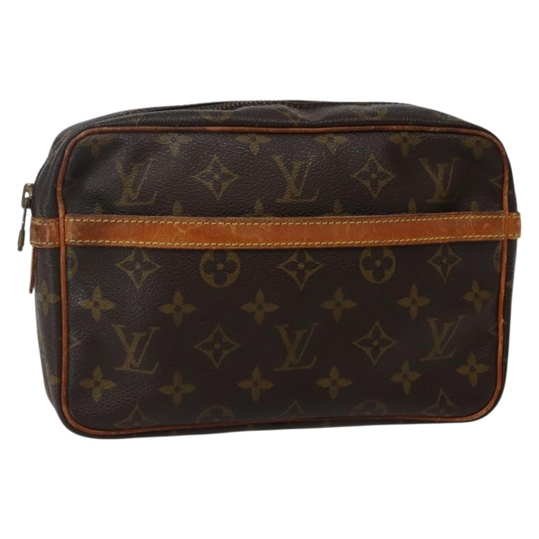 LOUIS VUITTON Monogram Compiegne 23 Clutch Bag M51847 Authentic France (1 of 18)