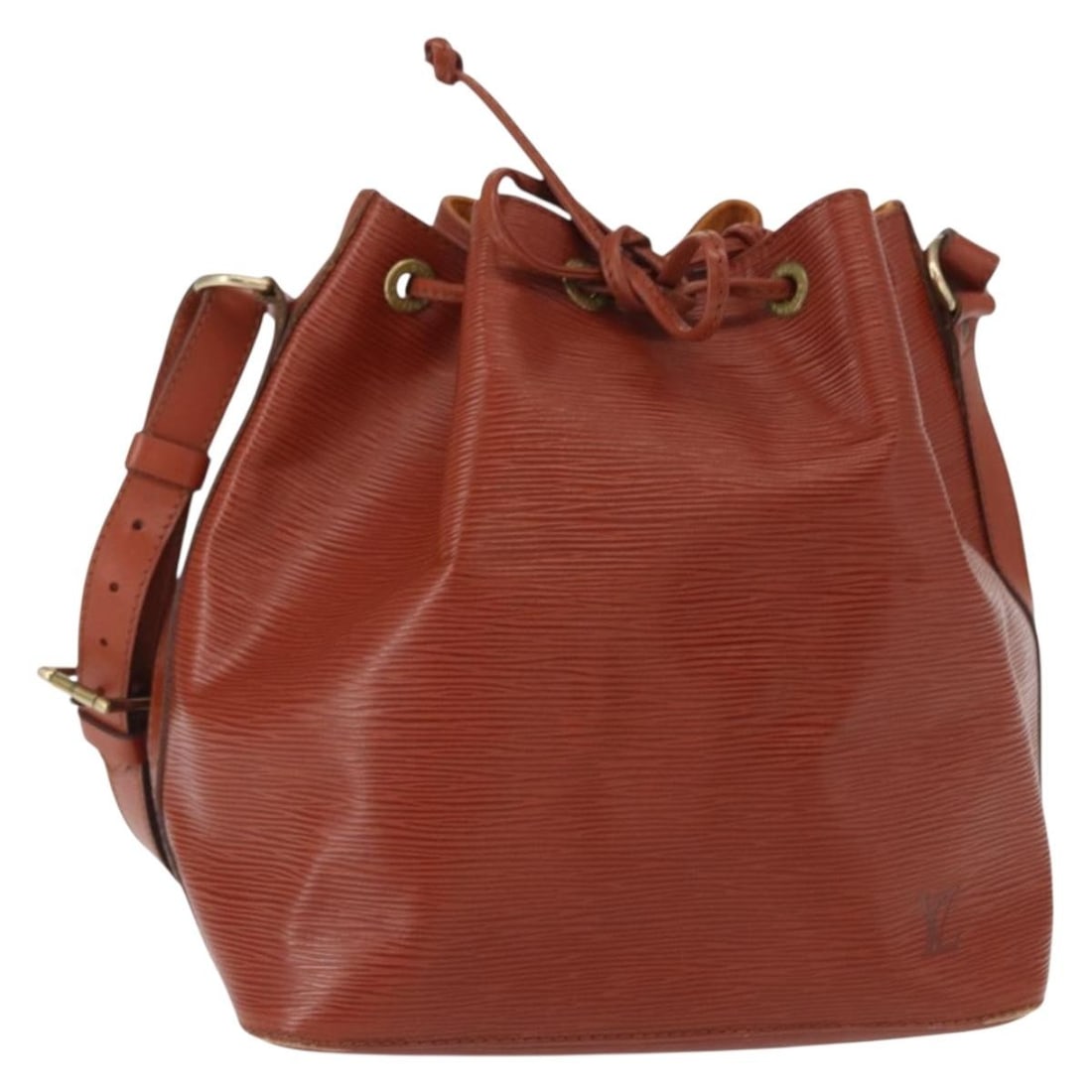 LOUIS VUITTON Epi Petit Noe Shoulder Bag Kenya Brown M44103 Auth (1 of 18)