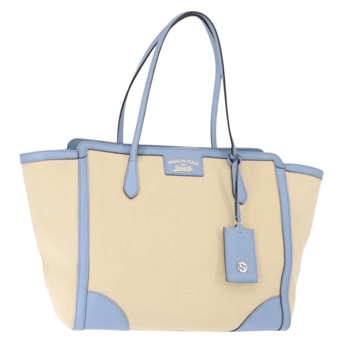 GUCCI Beige Gold Canvas Tote Bag 354397 467891 Auth Italy (1 of 18)