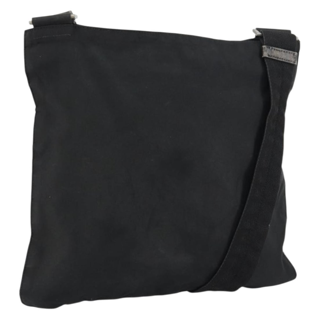 PRADA Silver Black Nylon Shoulder Bag Authentic Made in Italy: PRADA Silver Black Nylon Shoulder Bag Authentic Made in Italy This authentic PRADA shoulder bag is crafted from durable nylon, showcasing a sleek silver and black color combination. The bag measures a