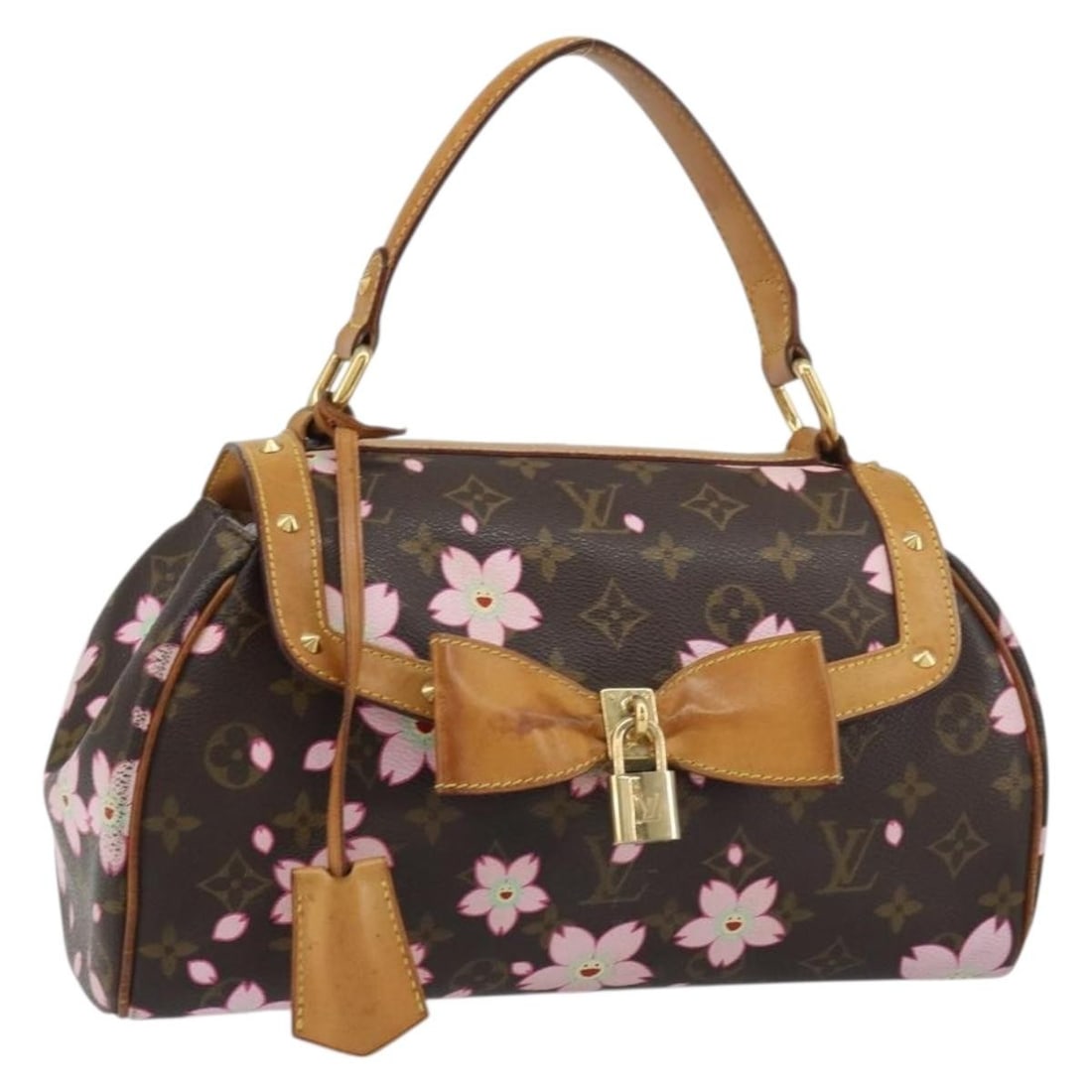 LOUIS VUITTON Monogram Cherry Blossom Sac Retro PM Handbag M92012 Authentic (1 of 18)