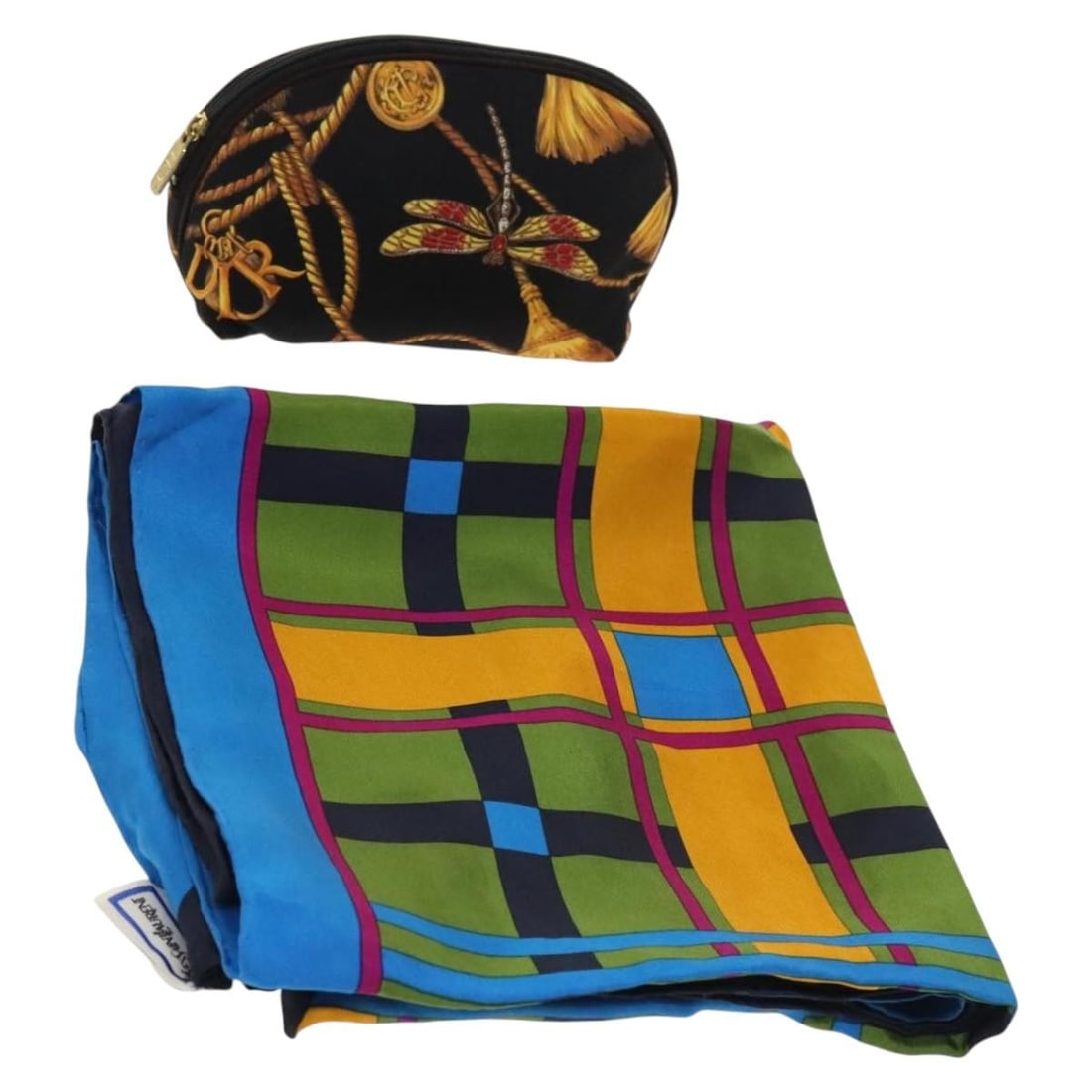 Christian Dior Multicolor Silk Scarf Pouch Set Authentic BA5586 (1 of 11)