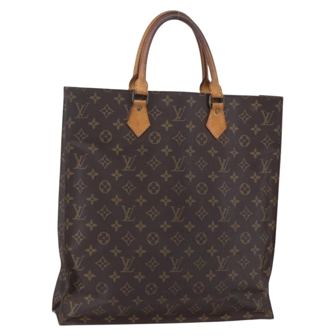 LOUIS VUITTON Monogram Sac Plat Hand Bag M51140 Authentic (1 of 18)