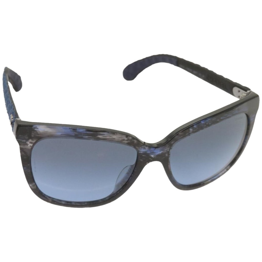 CHANEL Blue Plastic Sunglasses with Case Made in Italy: CHANEL Blue Plastic Sunglasses with Case Made in Italy Elevate your accessory collection with these stylish CHANEL sunglasses. Crafted from durable plastic, these sunglasses feature a chic blue color
