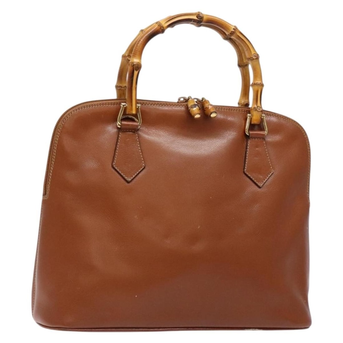 GUCCI Bamboo Hand Bag Leather Brown Gold 000 1186 0289 Authentic Made in Italy (1 of 18)