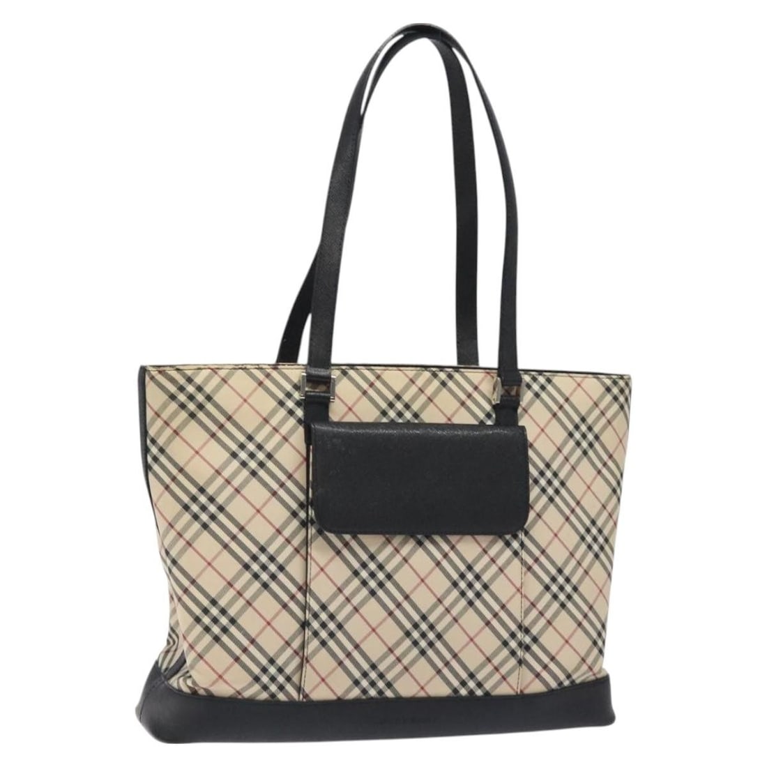 Burberry Nova Check Tote Bag Canvas Silver Beige Auth: Burberry Nova Check Tote Bag Canvas Silver Beige Auth Introducing the Burberry Nova Check Tote Bag, a stylish and practical accessory crafted from durable canvas in a chic silver and beige color schem
