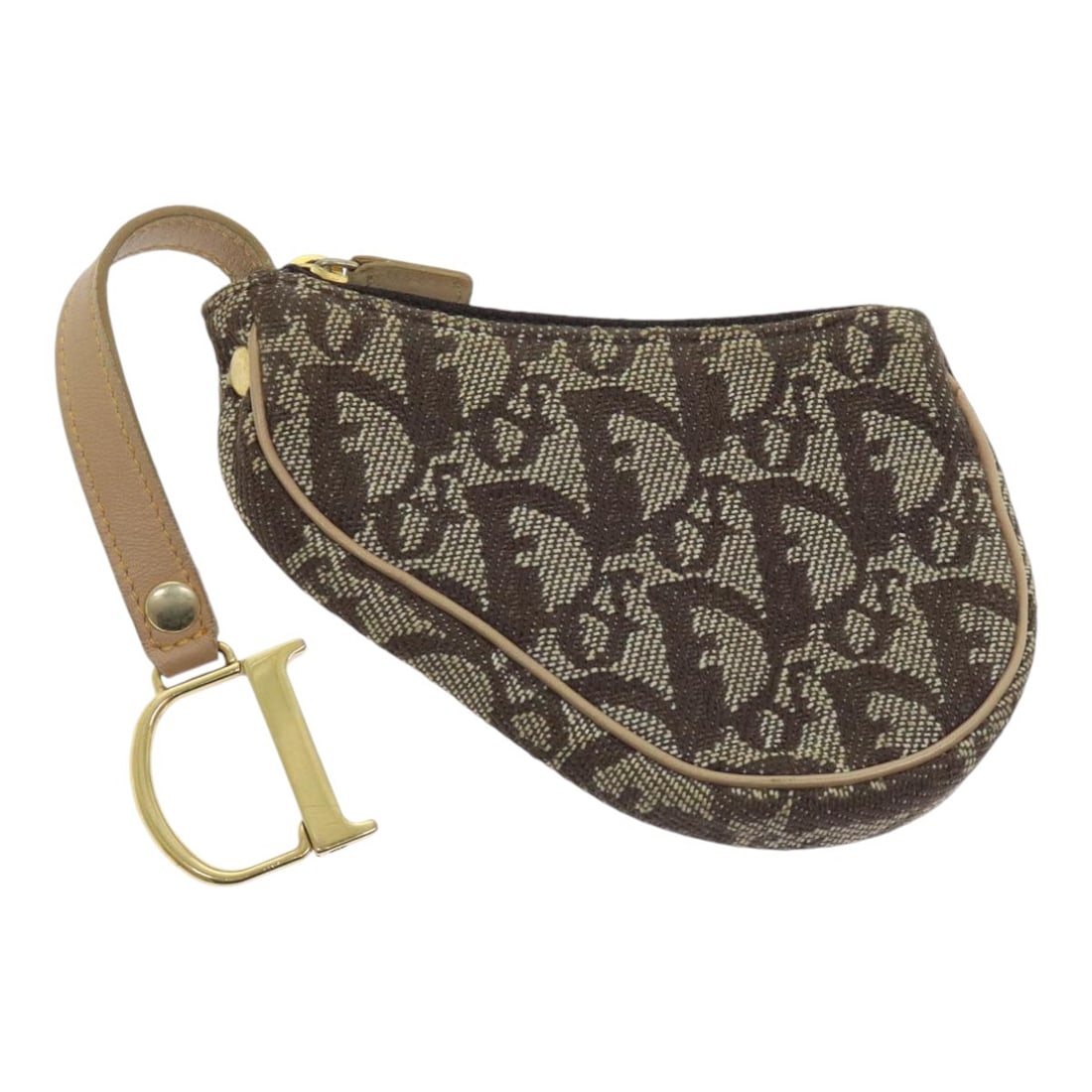 Christian Dior Trotter Canvas Brown Gold Pouch Authentic Italy: Christian Dior Trotter Canvas Brown Gold Pouch Authentic Italy Introducing the Christian Dior Trotter Canvas Saddle Pouch, a luxurious accessory that combines elegance with functionality. Crafted from