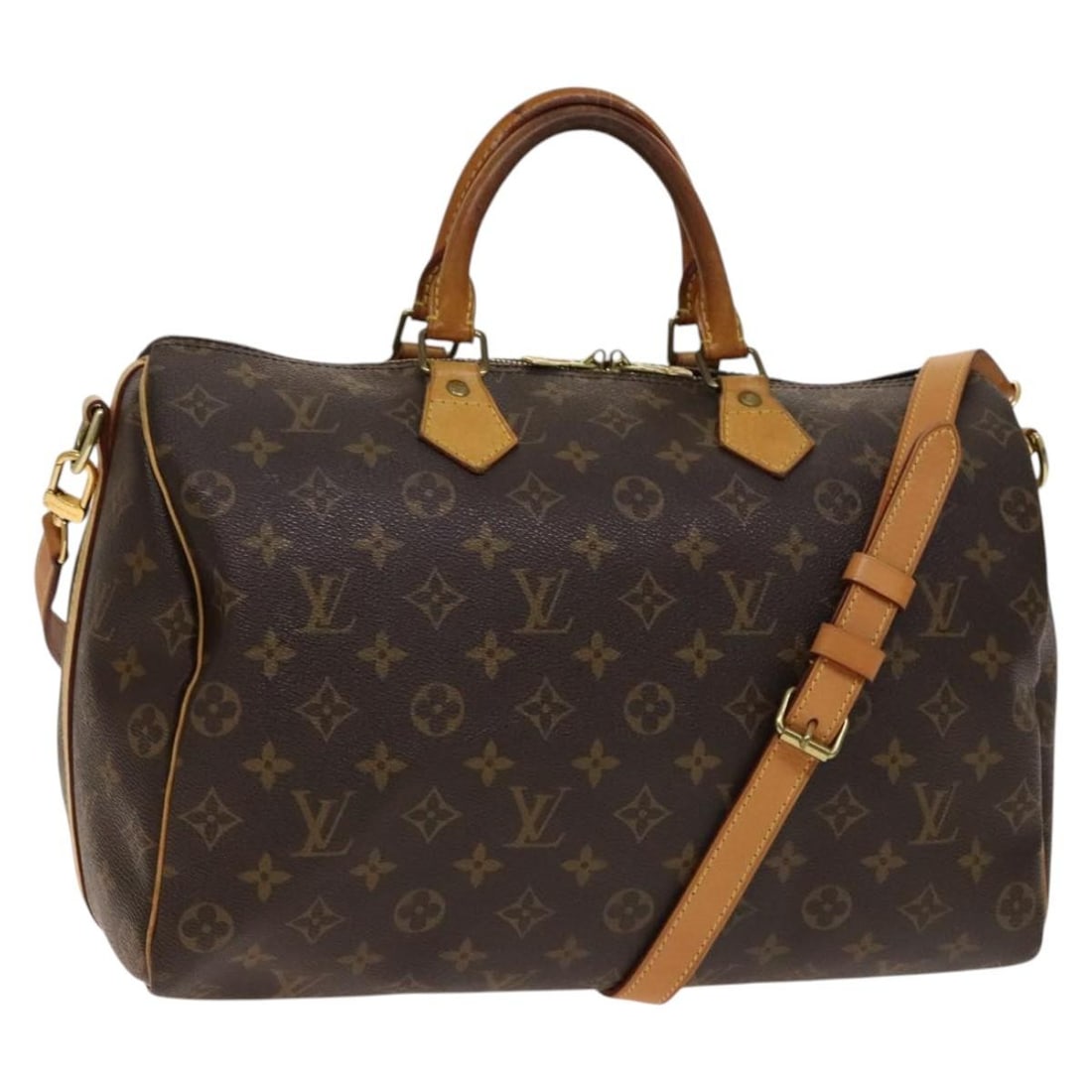 LOUIS VUITTON Monogram Speedy Bandouliere 35 Hand Bag M40392 with Shoulder Strap (1 of 18)