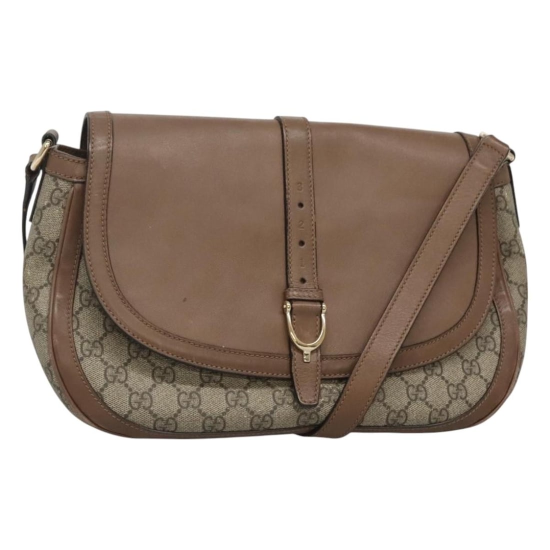 GUCCI GG Supreme Beige Gold Shoulder Bag PVC 336748 Auth: GUCCI GG Supreme Beige Gold Shoulder Bag PVC 336748 Auth This authentic GUCCI GG Supreme Shoulder Bag is a stylish accessory crafted from durable PVC leather in a chic beige and gold color combination