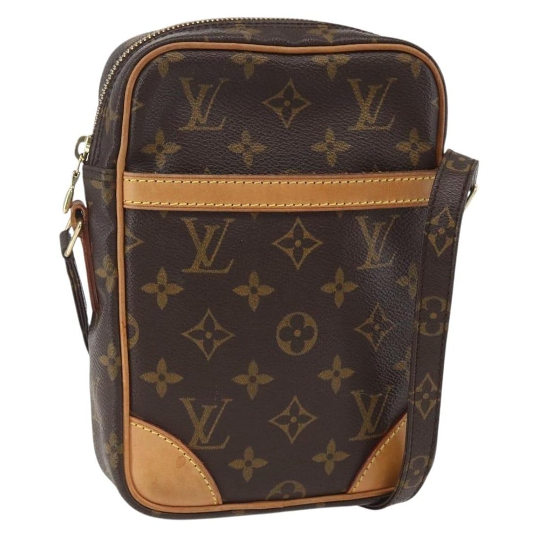 Louis Vuitton Danube Monogram Canvas Shoulder Bag M45266 France: Louis Vuitton Danube Monogram Canvas Shoulder Bag M45266 France This Louis Vuitton Monogram Danube shoulder bag features the iconic Monogram canvas exterior, complemented by a practical shoulder strap