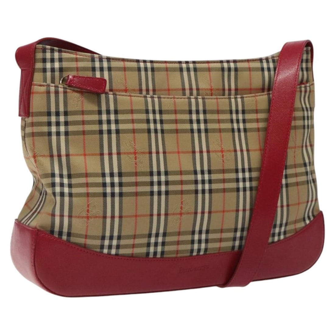 Burberrys Nova Check Beige Gold Canvas Shoulder Bag Auth: Burberrys Nova Check Beige Gold Canvas Shoulder Bag Auth This Burberrys Nova Check Shoulder Bag is a stylish accessory crafted from durable canvas in a chic beige and gold color scheme. With dimension