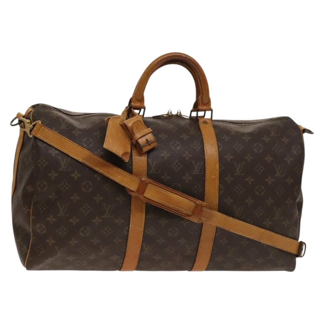 LOUIS VUITTON Monogram Keepall Bandouliere 50 Hand Bag M41416 USA (1 of 18)